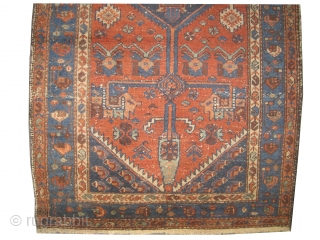 
Hamadan Persian knotted circa in 1918 antique, 190 x 106 (cm) 6' 3" x 3' 6"  carpet ID: K-2089
The black knots are oxidized, the knots are hand spun wool, the background  ...