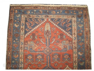 
Hamadan Persian knotted circa in 1918 antique, 190 x 106 (cm) 6' 3" x 3' 6"  carpet ID: K-2089
The black knots are oxidized, the knots are hand spun wool, the background  ...