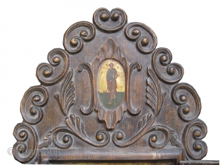 	

Triptych Russian icon, circa 1770, antique, collector's item, museum standard in good condition.
74 x 35 (cm) 2' 5" x 1' 2"  , IC-21         