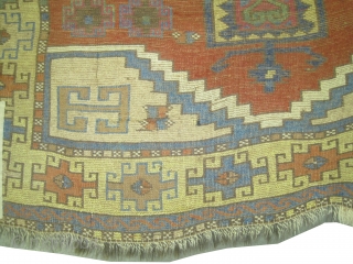
Anatolian rug, knotted circa in 1840 antique, collector's item. 160 x 117 (cm) 5' 3" x 3' 10"  carpet ID: K-3131
High pile, the black color is oxidized, the center medallions is  ...