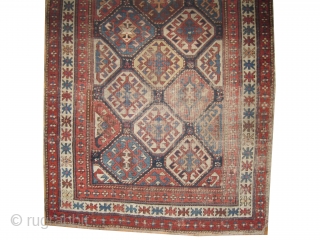 

	

Shirvan Caucasian knotted circa in 1860 antique, collectors item, 284 x 106 (cm) 9' 4" x 3' 6"  carpet ID: MK-6
The black knots are oxidized. The knots, the warp and the  ...
