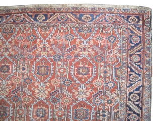 


Bakshaish-Heriz Persian knotted circa in 1900 antique, collector's item, 295 x 235 (cm) 9' 8" x 7' 8"  carpet ID: P-1553
The black knots are oxidized, the knots are hand spun wool,  ...