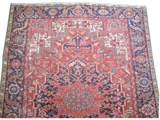 


Serapi Heriz Persian knotted circa in 1905 antique, collector's item, 319 x 240 (cm) 10' 6" x 7' 10"  carpet ID: P-2433
The knots are hand spun lamb wool, the black knots  ...