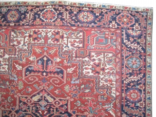 


Serapi Heriz Persian knotted circa in 1905 antique, collector's item, 319 x 240 (cm) 10' 6" x 7' 10"  carpet ID: P-2433
The knots are hand spun lamb wool, the black knots  ...