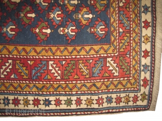 


Shirvan Caucasian knotted circa in 1865 antique, collector's item. 148 x 110 (cm) 4' 10" x 3' 7"  carpet ID: RS-76
The knots, the warp and the weft threads are hand spun  ...