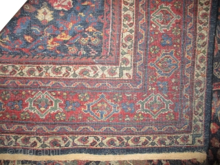 
Mahal-Mostofi Persian knotted circa in 1925 semi antique, 365 x 245 (cm) 12'  x 8' 
 carpet ID: P-4330
The black knots are oxidized, the knots are hand spun wool, all over  ...