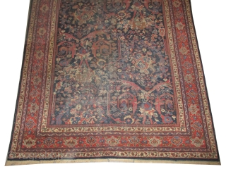 
Mahal-Mostofi Persian knotted circa in 1925 semi antique, 365 x 245 (cm) 12'  x 8' 
 carpet ID: P-4330
The black knots are oxidized, the knots are hand spun wool, all over  ...