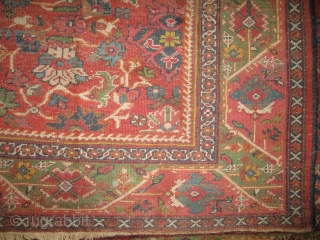 
Ziegler-Mahal Persian knotted circa in 1885 antique, collector's item,  308 x 224 (cm) 10' 1" x 7' 4"  carpet ID: P-6236
The black knots are oxidized, the knots are hand spun  ...