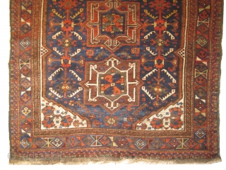 Shiraz Persian knotted circa in 1910 antique, collector's item, 150 x 125 (cm) 4' 11" x 4' 1"  carpet ID: UOE-19
The black color is oxidized, the knots are hand spun silky  ...