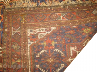 Shiraz Persian knotted circa in 1910 antique, collector's item, 150 x 125 (cm) 4' 11" x 4' 1"  carpet ID: UOE-19
The black color is oxidized, the knots are hand spun silky  ...