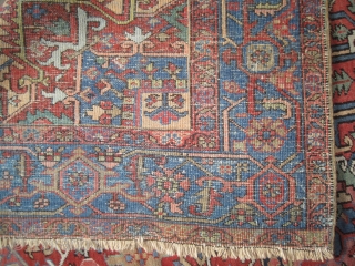 


Serapi Heriz Persian knotted circa in 1906 antique, collector's item, 344 x 250 (cm) 11' 3" x 8' 2"  carpet ID: P-2399
The black knots are oxidized, the knots are hand spun  ...