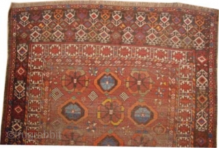 Ersari Turkmen knotted circa in 1895 antique, collector's item, 173 x 124 (cm) 5' 8" x 4' 1"  carpet ID: K-4203
The black knots are oxidized, the knots are hand spun wool  ...