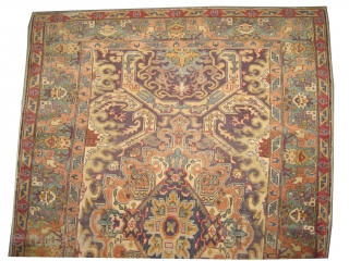 Kayseri Turkish, knotted circa 1930, collectors item,189 x 132 cm,  ID: SA-1236
The background color is ivory, allover design with Armenian dragon, the surrounded large border is terracotta, the knots are hand  ...