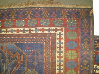  Sejshour-Kouba Caucasian, knotted circa in 1912, antique, collector's item,  220 x 124 (cm) 7' 3" x 4' 1"  carept ID: H-225
The brown color is oxidized. The knots, the warp  ...