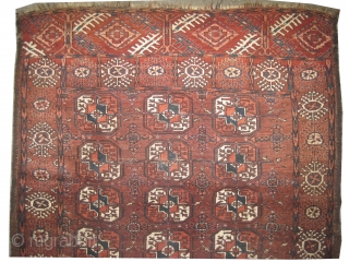  Belutch Persian knotted circa in 1925 semi antique, 207 x 120 (cm) 6' 9" x 3' 11"  carpet ID: K-4226
The knots, the warp and the weft threads are mixed with  ...