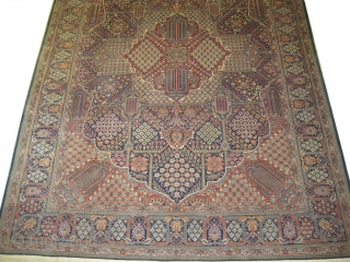 	

Mohtashem-Kashan Persian, knotted circa in 1918, antique, collector's item, 372 x 267 (cm) 12' 2" x 8' 9"  carpet ID: P-802
The knots are hand spun lamb wool, high pile, the background  ...