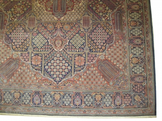 	

Mohtashem-Kashan Persian, knotted circa in 1918, antique, collector's item, 372 x 267 (cm) 12' 2" x 8' 9"  carpet ID: P-802
The knots are hand spun lamb wool, high pile, the background  ...