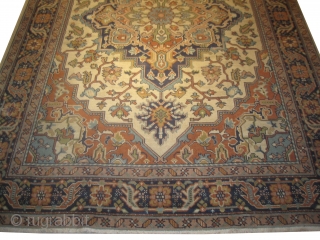 



Swiss Knotted carpet circa in 1940 old, 284 x 198 (cm) 9' 4" x 6' 6"  carpet ID: FM-6
Knotted with hand spun wool by Swiss artist, the background color is ivory,  ...