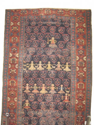 

Noubaran Persian knotted circa in 1890 antique, 251 x 119 (cm) 8' 3" x 3' 11"  carpet ID: MH-12
The black knots are oxidized, the knots are hand spun wool, the background  ...