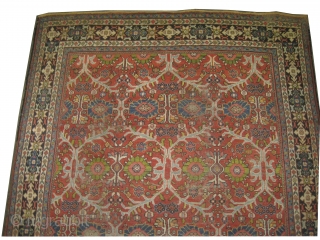 Mahal Persian knotted circa in 1905  antique 390 x 254 (cm) 12' 9" x 8' 4"  carpet ID: P-3941
The knots are hand spun wool, the black knots are oxidized, the  ...