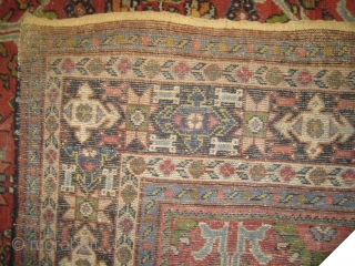 Mahal Persian knotted circa in 1905  antique 390 x 254 (cm) 12' 9" x 8' 4"  carpet ID: P-3941
The knots are hand spun wool, the black knots are oxidized, the  ...