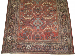 Mahal Persian knotted circa in 1915 antique, 317 x 220 (cm) 10' 5" x 7' 3"  carpet ID: P-5080
The knots are hand spun wool, the black knots are oxidized, the background  ...