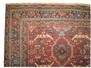 Mahal Persian knotted circa in 1915 antique, 317 x 220 (cm) 10' 5" x 7' 3"  carpet ID: P-5080
The knots are hand spun wool, the black knots are oxidized, the background  ...