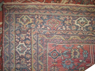 Mahal Persian knotted circa in 1915 antique, 317 x 220 (cm) 10' 5" x 7' 3"  carpet ID: P-5080
The knots are hand spun wool, the black knots are oxidized, the background  ...