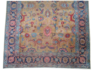 
 	

Tabriz Persian, art deco period, 263 x 178 (cm) 8' 7" x 5' 10" 
 carpet ID: P-6260
The knots are hand spun lamb wool, all over floral design, the background color  ...