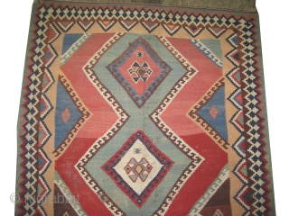 Qashqai kelim Persian, circa 1905, antique. Collector's item, Size: 254 x 167 (cm) 8' 4" x 5' 6" carpet ID: A-1108 
vegetable dyes, woven with 100% hand spun wool, geometric design, at  ...