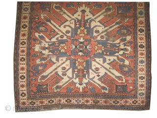 
Tchelaberd Kazak Caucasian circa 1885. Antique, collector's item,Size: 217 x 134 (cm) 7' 1" x 4' 5" feet, carpet ID: K-4230
vegetable dyes, the black color is oxidized, the warp and the weft  ...