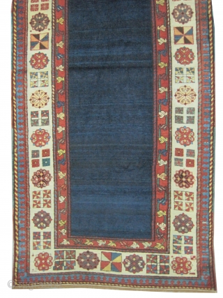 Talish Caucasian circa 1870, antique, Size: 246 x 100 (cm) 8' 1" x 3' 3" , carpet ID: K-4411 
vegetable dyes, the black color is oxidized, the warp threads are cotton the  ...