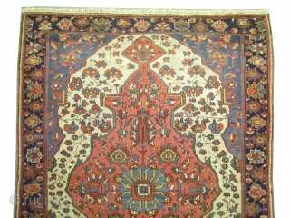 

Farahan Sarouk, knotted circa in 1890, antique, collector's item.  139 x 100 (cm) 4' 7" x 3' 3"  carpet ID: K-101
High pile, acceptable condition, the knots are hand spun wool,  ...