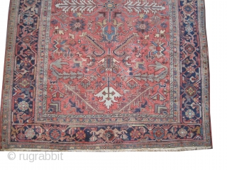 	

Heriz Persian, knotted circa in 1918 antique, 330 x 241 (cm) 10' 10" x 7' 11"  carpet ID: P-2930
The knots are hand spun lamb wool, the black knots are oxidized, the  ...