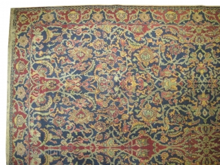 


Indian carpet knotted circa 1925, 392 x 292 cm, ID: P-4803
16th century Mohgul design, thick pile, in acceptable condition, the knots are hand spun lamb wool, all over design, the background color  ...