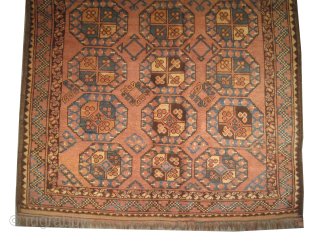 Our new website : www.madayancarpets.ch
Ersari Turkmen, knotted circa 1890, antique, collector's item, 142 x 215 cm / 4'8" x 7'1" feet , ID: K-4224
The knots are hand spun ...