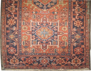 	

Karadja Persian, circa 1912, antique, collector's item, Size: 139 x 92 (cm) 4' 7" x 3' 
 carpet ID: K-3292 
vegetable dyes, the black knots are oxidized, the background color is rust,  ...
