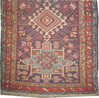 
Karadja Persian, circa 1915 antique. Collector's item, Size: 133 x 85 (cm) 4' 4" x 2' 9" carpet ID: K-2497 
the knots are hand spun wool, vegetable dyes, the black color is  ...