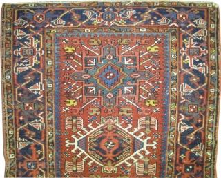 


Karadja Persian circa 1915 antique, Size: 138 x 100 (cm) 4' 6" x 3' 3"  carpet ID: K-3264 
vegetable dyes, the black color is oxidized, the knots are hand spun wool,  ...