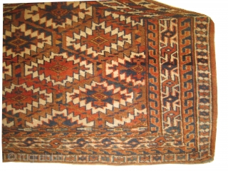 	

Yemouth Osmalduk Turkmen knotted circa in 1905 antique, collectors item, 96 x 56 (cm) 3' 2" x 1' 10"  carpet ID: BRDI-3
The warp and the weft threads are hand spun wool,  ...