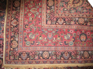 Dorosch Persian dated 1365 = 1945 and signed the name of the weaver, 388 x 300 (cm) 12' 9" x 9' 10"  carpet ID: P-4555
The knots are hand spun wool, the  ...