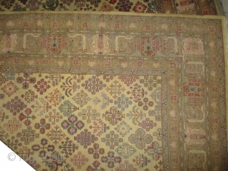 
Balcan carpet, old, 406 x 292 (cm) 13' 4" x 9' 7"  carpet ID: P-5993
Very finely hand knotted, the knots are hand spun Manchester wool, Knotted to order, a single example,  ...
