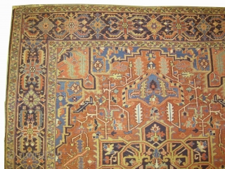 	

 Serapi Heriz Persian knotted circa in 1905 antique.Size: 368 x 255 (cm) 12' 1" x 8' 4"  carpet ID: P-2624
In good condition, fine knotted and in its original shape.  