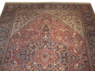
	

Heriz Persian knotted circa in 1920 antique, 375 x 280 (cm) 12' 4" x 9' 2"  carpet ID: MMM-3
The black cknots are oxidized, the knots are hand spun lamb wool, the  ...