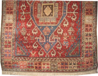 

Bergama Turkish, circa 1880. Antique. collector's item, Size: 174 x 134 (cm) 5' 8" x 4' 5"  carpet ID: K-1229 
vegetable dyes, the black color is oxidized, the knots are hand  ...