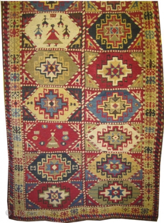 
Balikesir Anatolian circa 1880, antique. Collector's item, Size: 250 x 127 (cm) 8' 2" x 4' 2"  carpet ID: K-2475 
village rug, vegetable dyes, the black colour is oxidized, the warp  ...