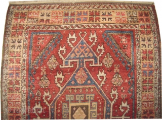 

Bergama Turkish, circa 1880. Antique. collector's item, Size: 174 x 134 (cm) 5' 8" x 4' 5"  carpet ID: K-1229 
vegetable dyes, the black color is oxidized, the knots are hand  ...