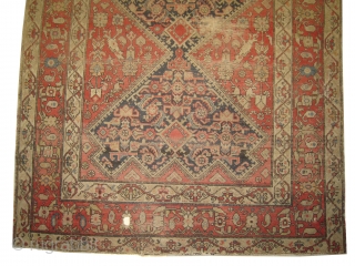 	

Malaier Persian, knotted circa in 1895 antique, collector's item, 296 x 151 (cm) 9' 8" x 4' 11"  carpet ID: RSZ-8
The knots are hand spun wool, the black color is oxidized,  ...