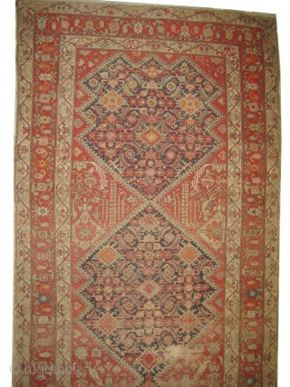 	

Malaier Persian, knotted circa in 1895 antique, collector's item, 296 x 151 (cm) 9' 8" x 4' 11"  carpet ID: RSZ-8
The knots are hand spun wool, the black color is oxidized,  ...