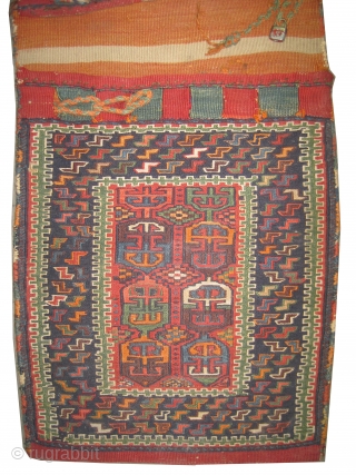 
Dragon-Zille Khurjin Caucasian knotted circa in 1924 semi antique, collector's item, 132 x 51 (cm) 4' 4" x 1' 8"  carpet ID: A-1105
Hand spun wool, the back kelim is original, in  ...